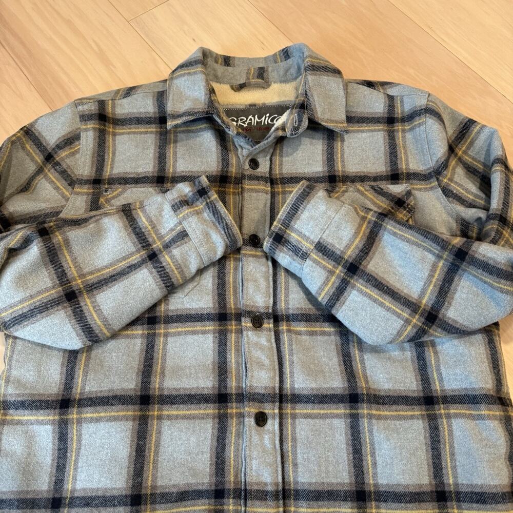 Gramicci Shirt Jacket Medium Multicolor Lined Heavy Flannel Hiking Outerwear - Picture 4 of 10